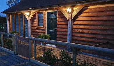 exterior of a self catering holiday lodge