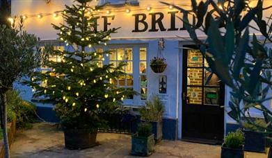 front of pub