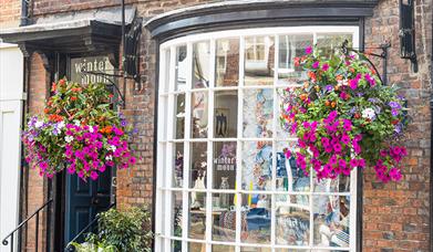 View of the outside of Winter's Moon gift shop in Chichester