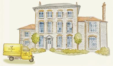 An illustration of Fernleigh in Chichester with a Cowdray van outside