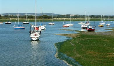 Boats on an inlet of Chichester Harbour