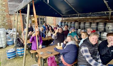 group of people enjoying beer