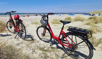 E bikes on West Wittering beach