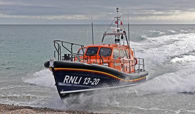 Selsey all weather lifeboat coming back into shore