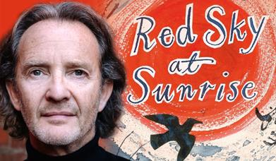 Anton Lesser with Red Sky at Sunrise illustration