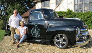 Gail and Graham Woolston, & Brilliant Gin Chevy