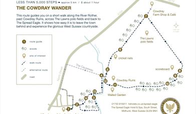The Cowdray Wander 5k steps map