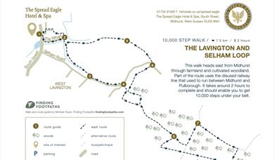 The Lavington and Selham Loop 10k steps map