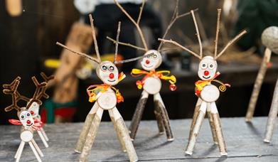 Toy Reindeer made out of sticks and branches