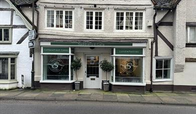 front of shop