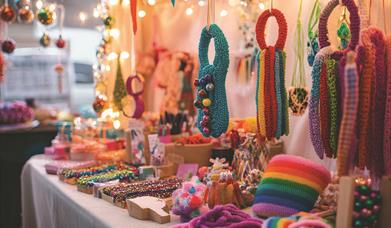 A christmas market stall