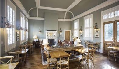 inside a former railway station waiting room
