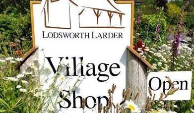 The Lodsworth Larder village shop sign