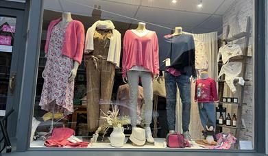 a window display at Stepping Out, Midhurst