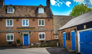 front of pub