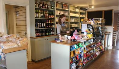view of a village shop and cafe