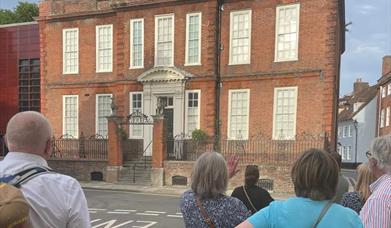 A group on a guided tour with Chichester Tour Guides